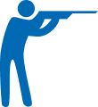 Icon of person with an air rifle