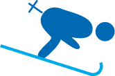 Icon of downhill skiing