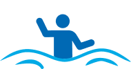Icon of water aerobics