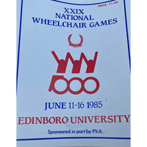 Poster for the 29th national wheelchair games