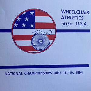 Poster for 1994 wheelchair athletics of the USA national championships