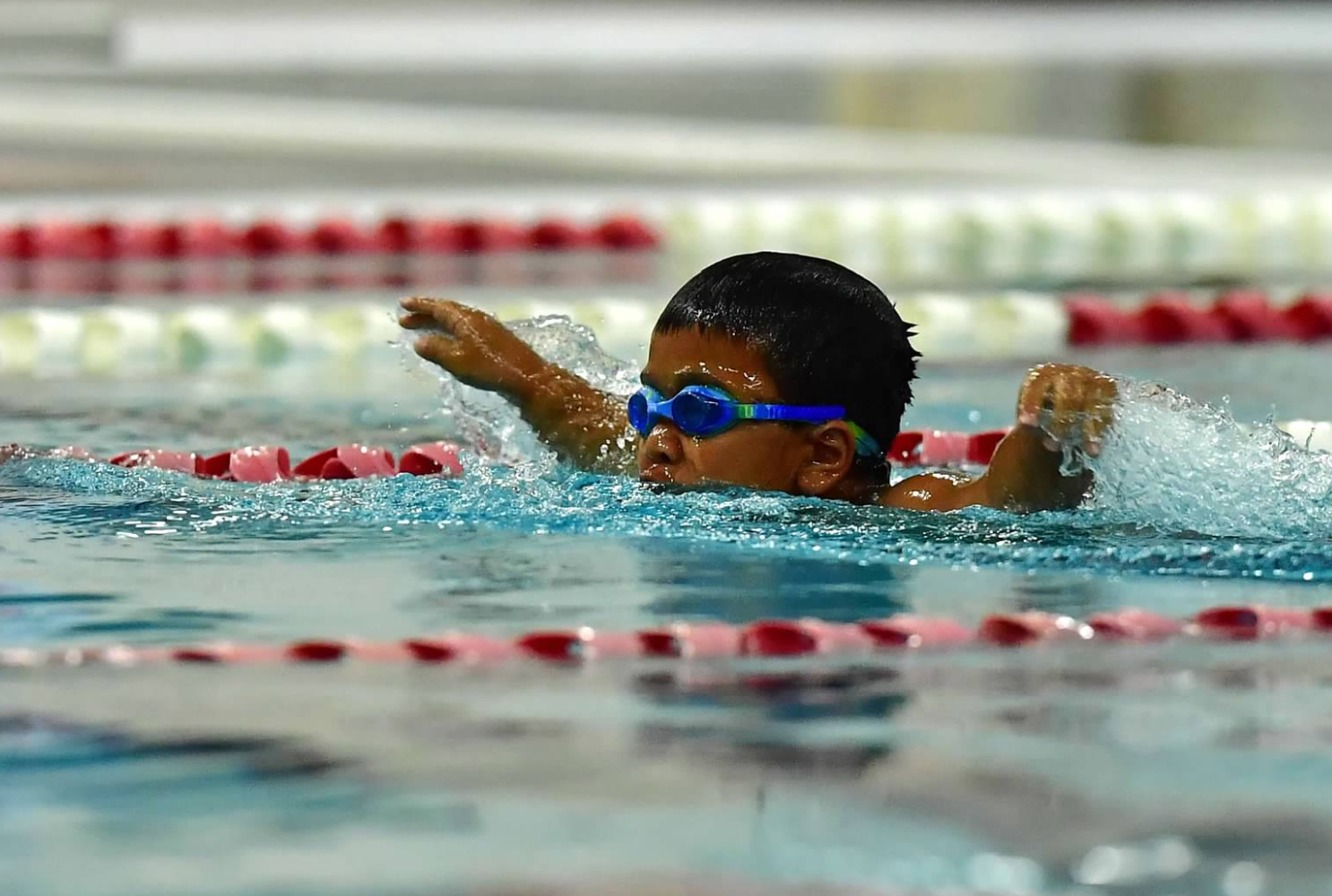 youth athlete swimming