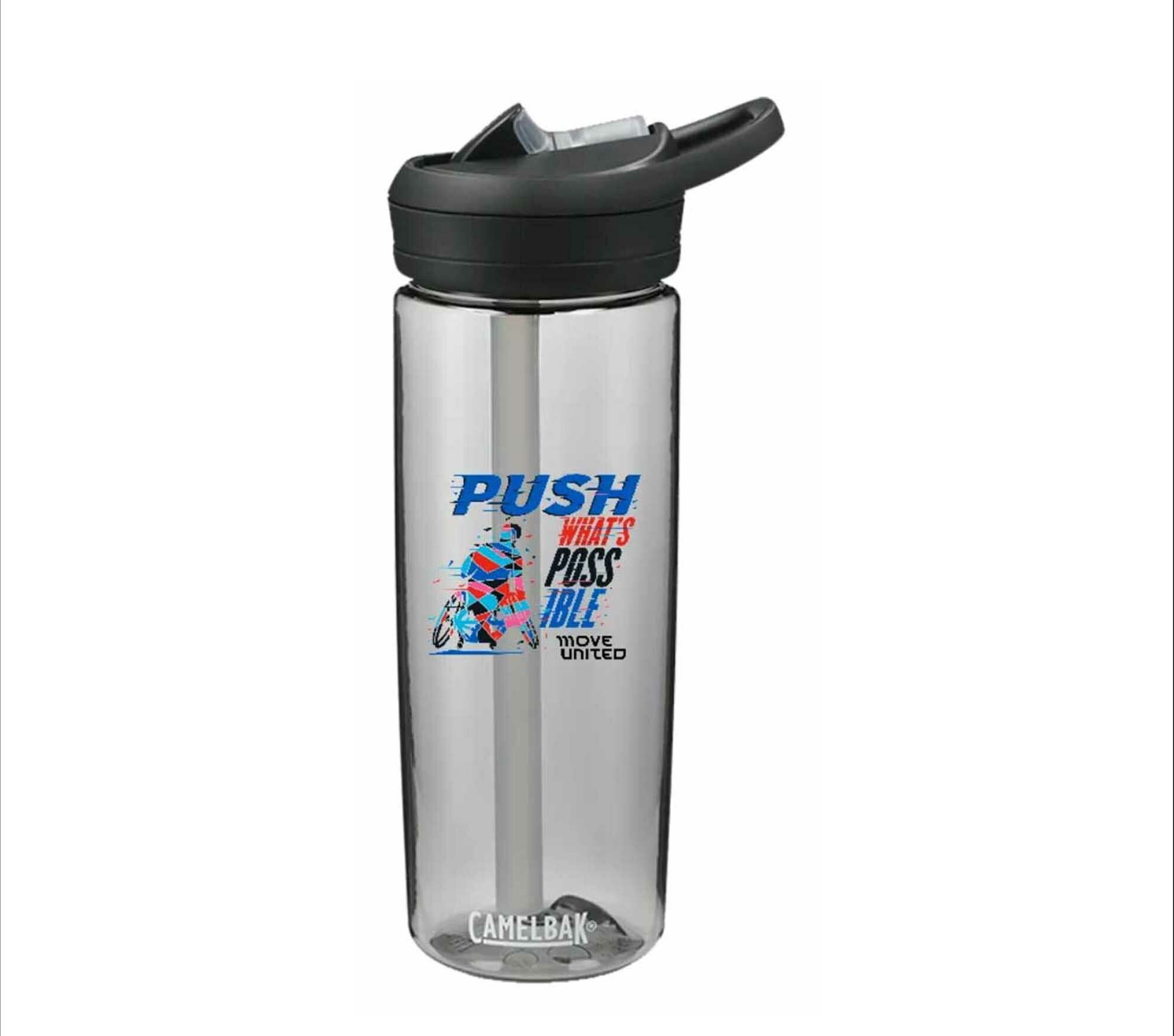 Push what's possible water bottle