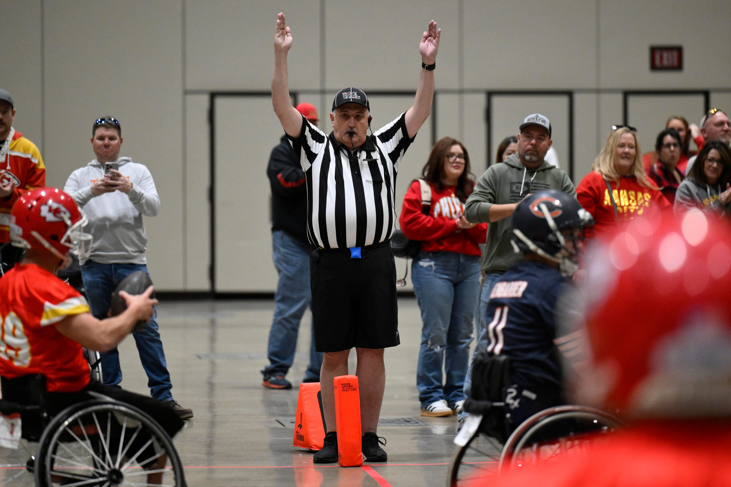 USAWFL Official signaling for a touchdown