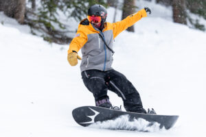 Michael Spivey snowboarding