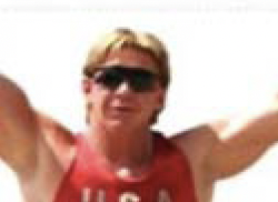 Kevin Saunders arms raised in victory