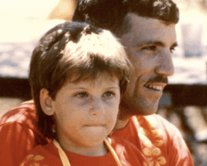 Paul Johnson with a youth