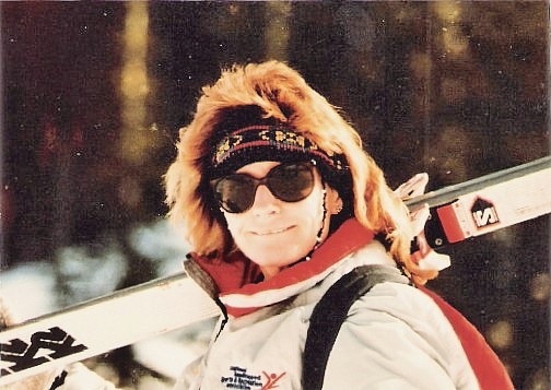 Katherine Hayes with Skis