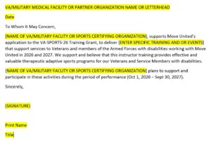 Letter of support template language