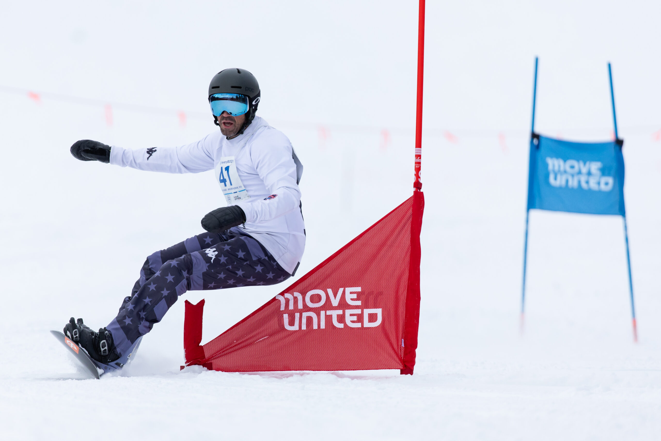 Keith Gabel snowboarding on mountain
