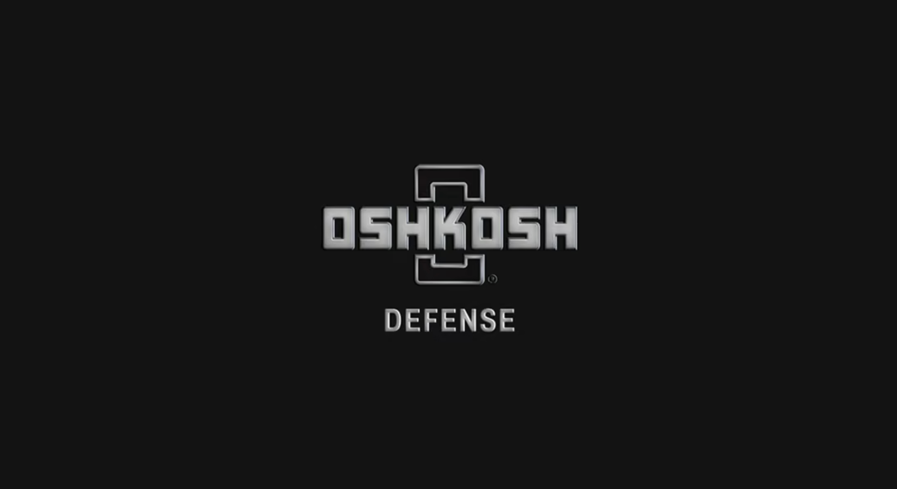 Logo of Oshkosh Defense on black background