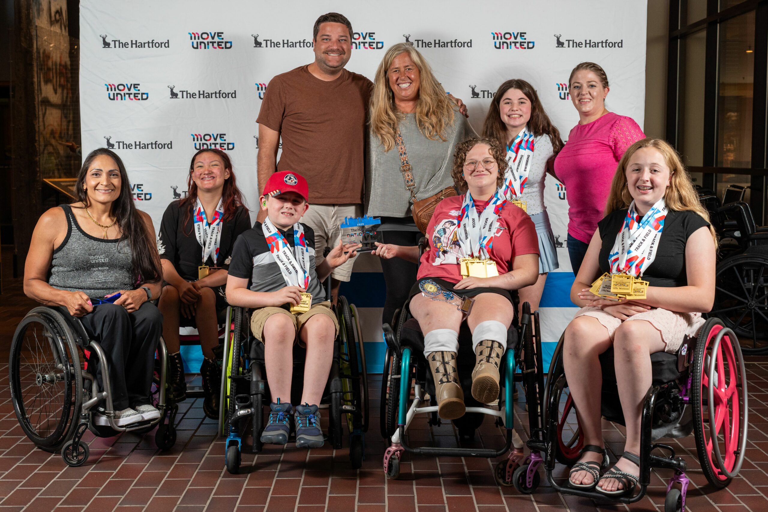 Team Texas celebrating their team place win at The Hartford Nationals