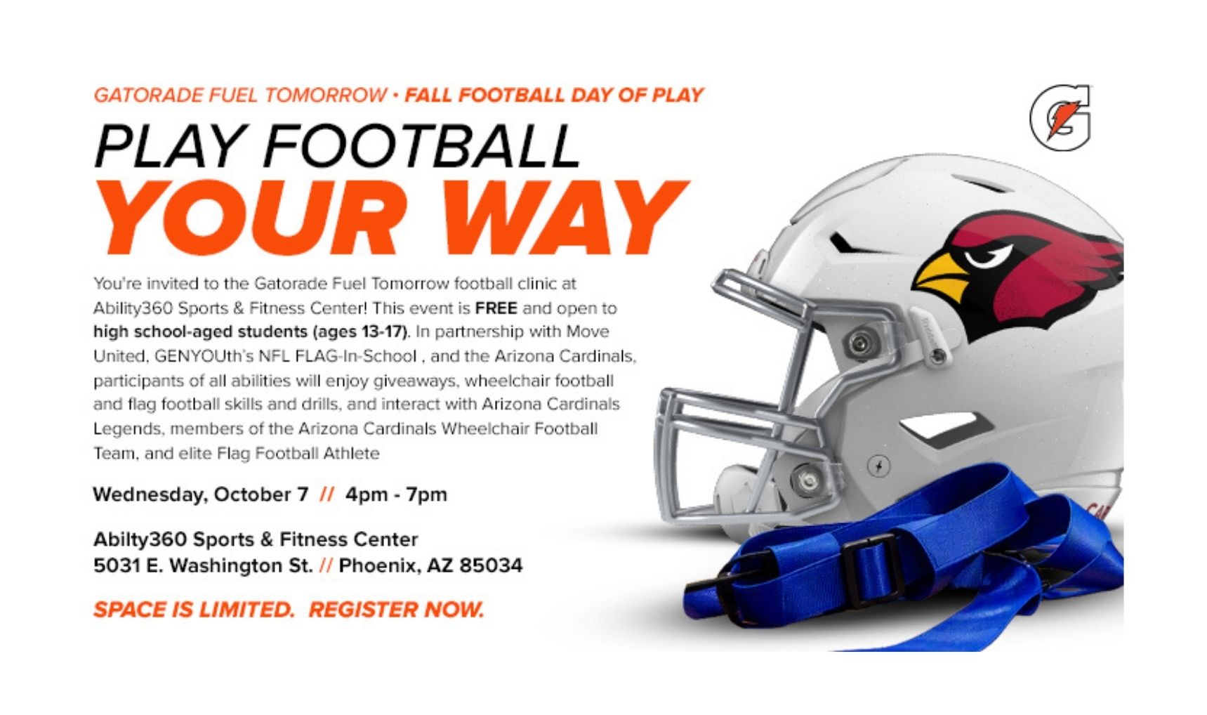 Gatorade Day of Play Banner - Text in Page Details