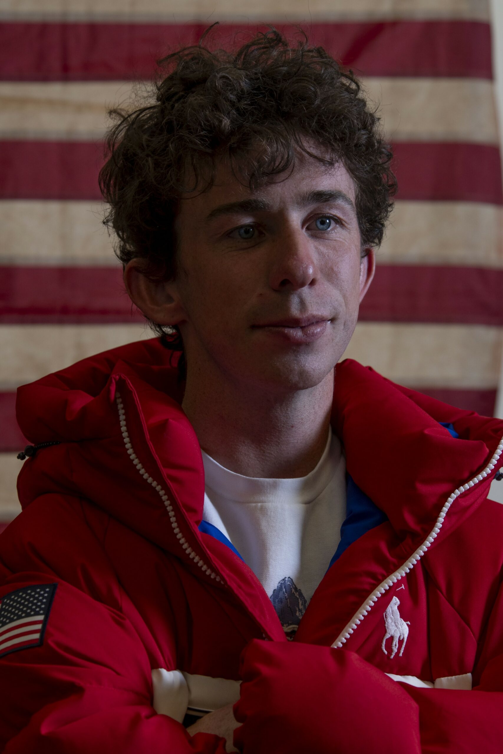Michael O. Posing for camera wearing Team USA gear
